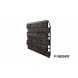 Фасадная панель ПВХ FineBer (Файнбир) Дачный Скол 3D-Facture Темно-коричневый